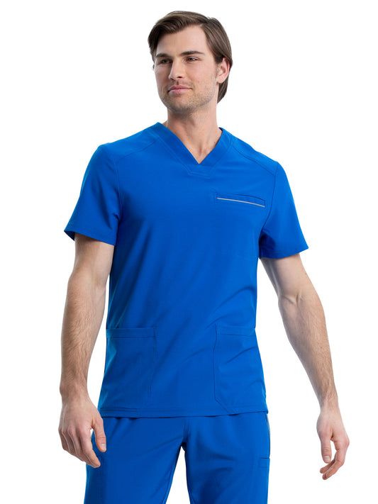 Men's Four-Pocket V-Neck Scrub Top