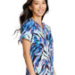 Women's 2-Pocket V-Neck Print Top