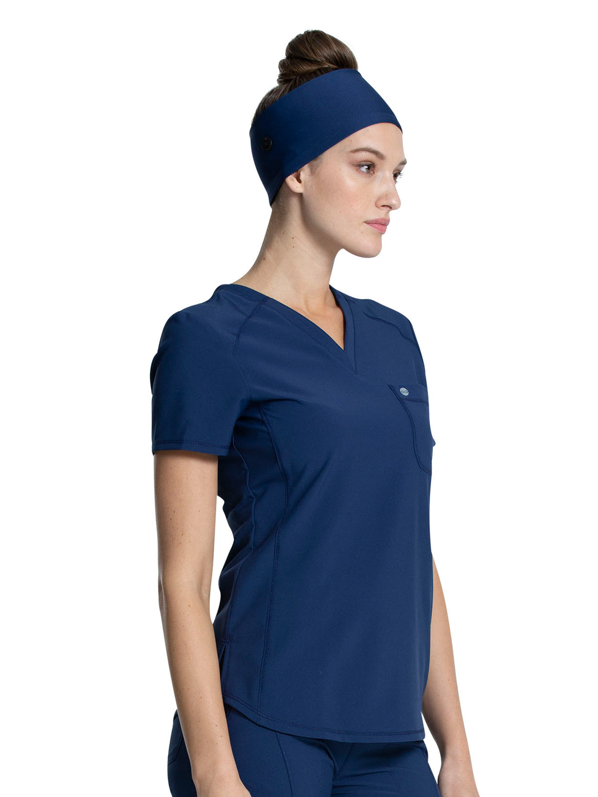 Women's Left Chest Pocket Tuckable V-Neck Top