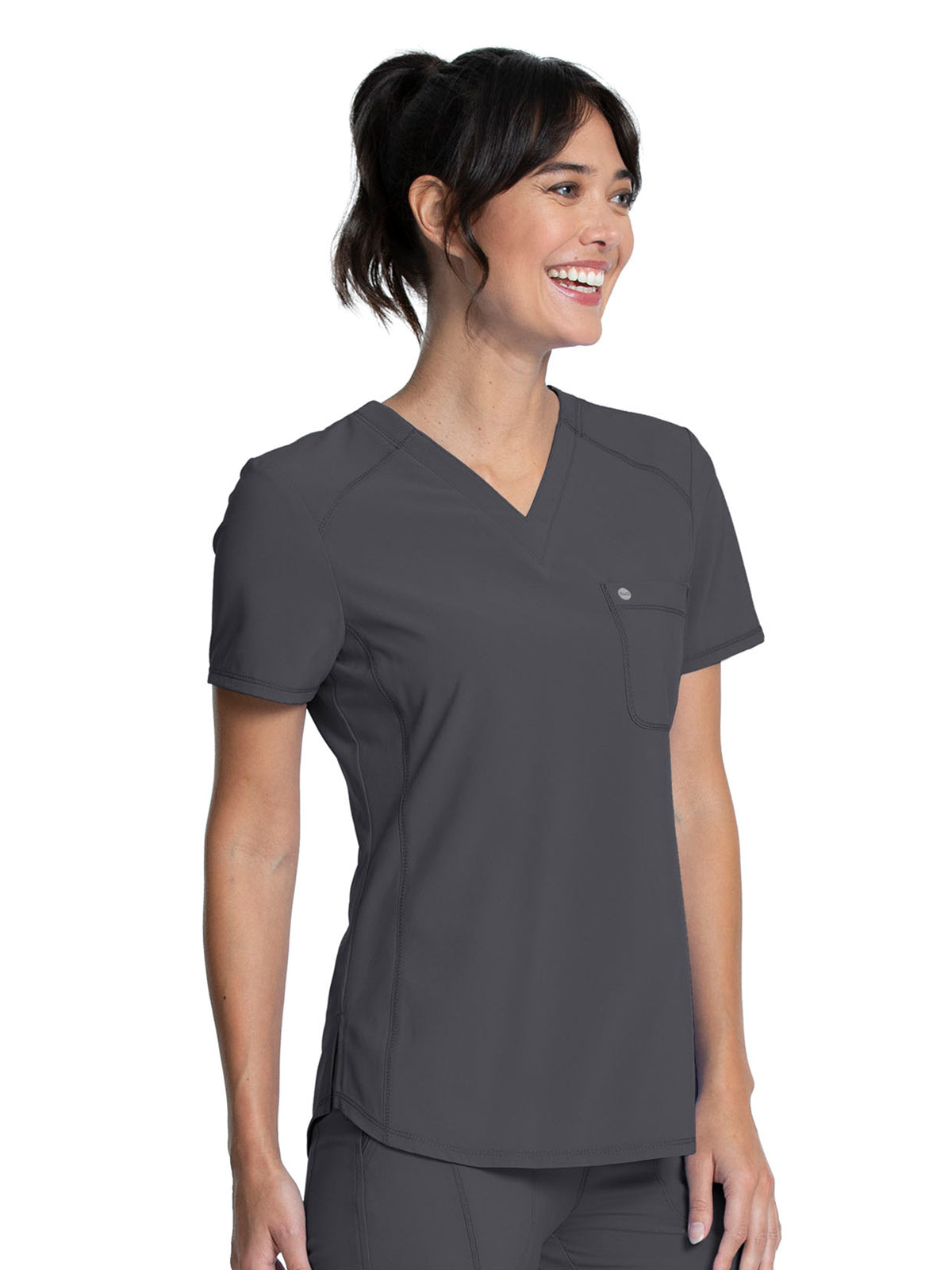 Women's Left Chest Pocket Tuckable V-Neck Top