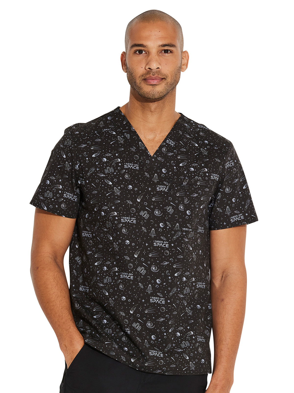 Men's V-Neck Print Top