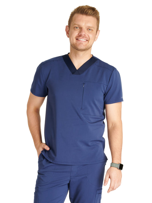 Men's V-Neck Scrub Top