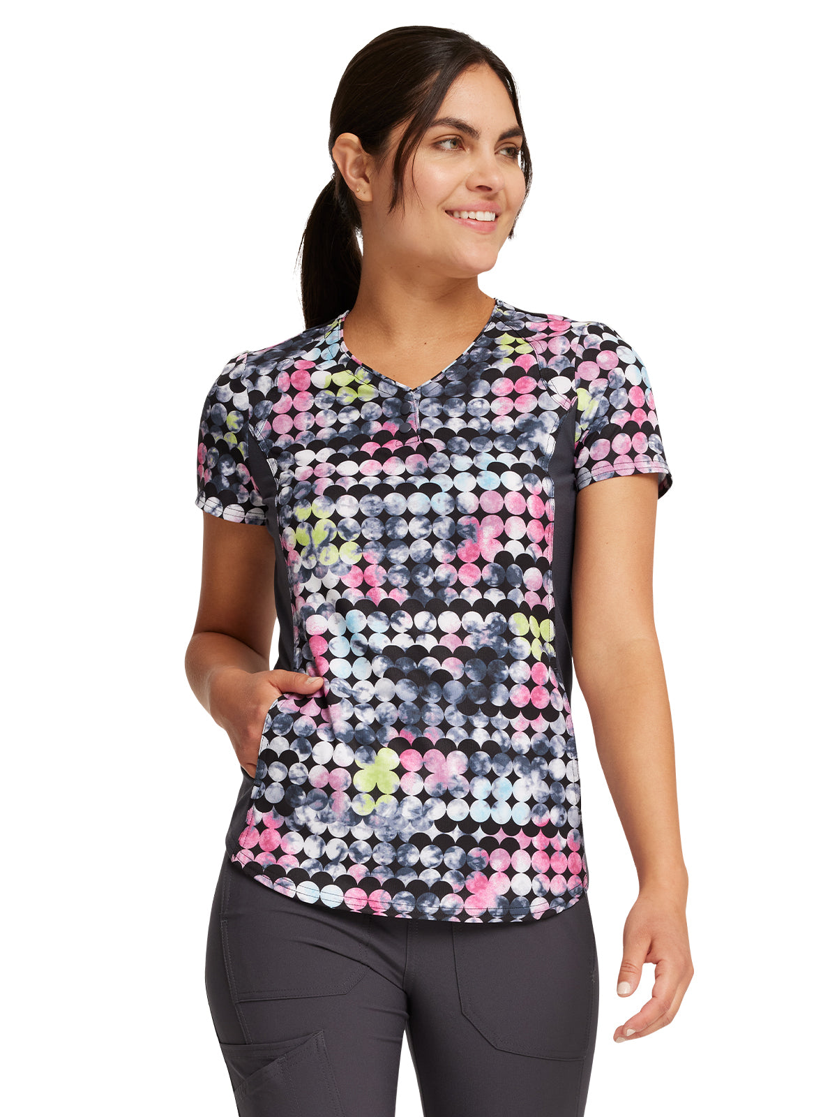 Women's V-Neck Print Top