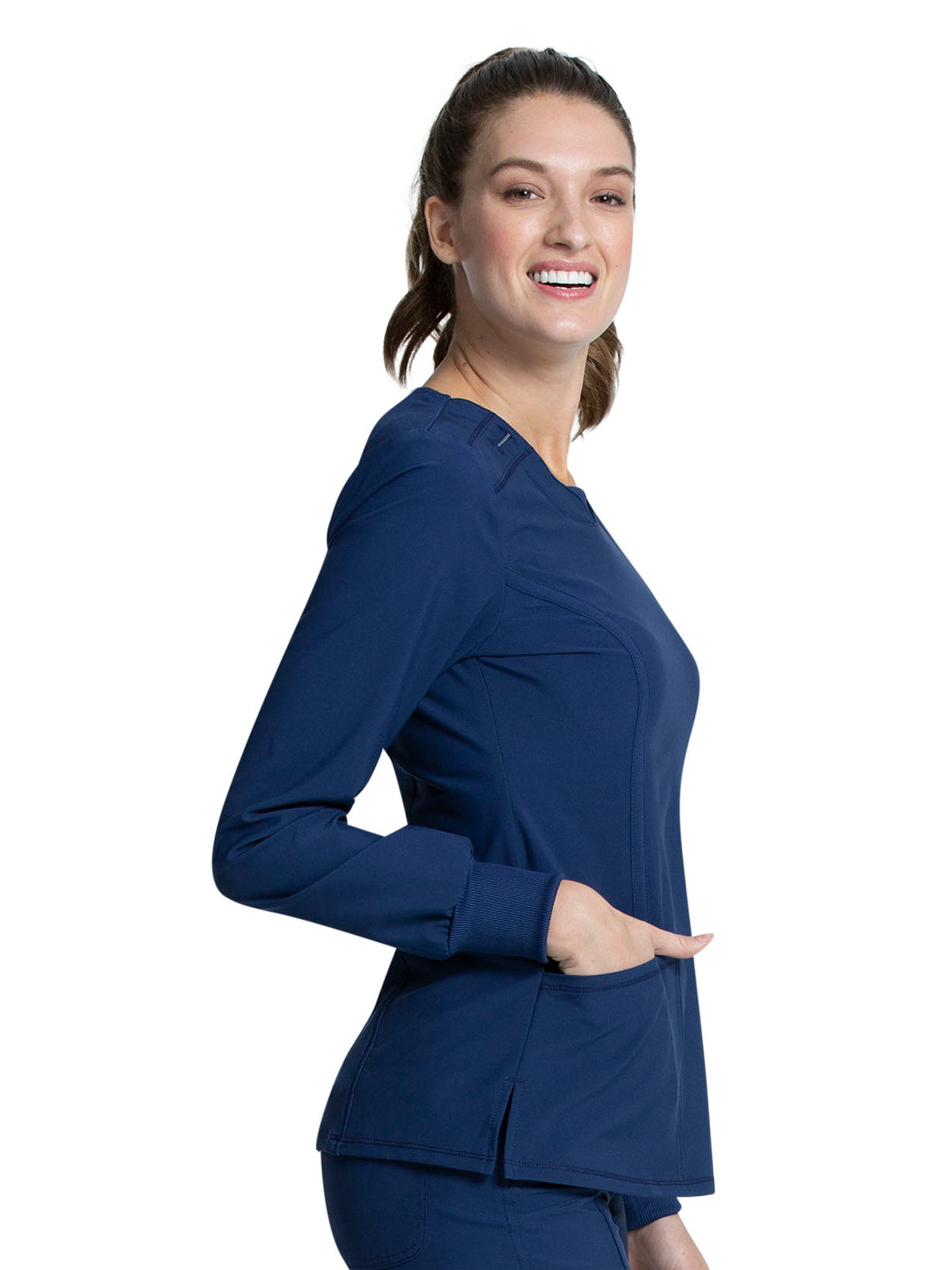 Women's 3 Pocket Long Sleeve V-Neck Top