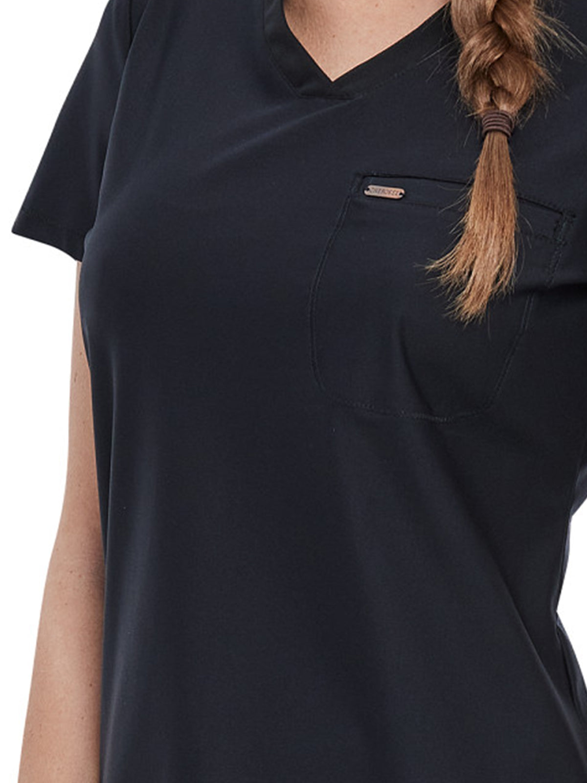 Women's 1-Pocket Tuckable V-Neck Scrub Top