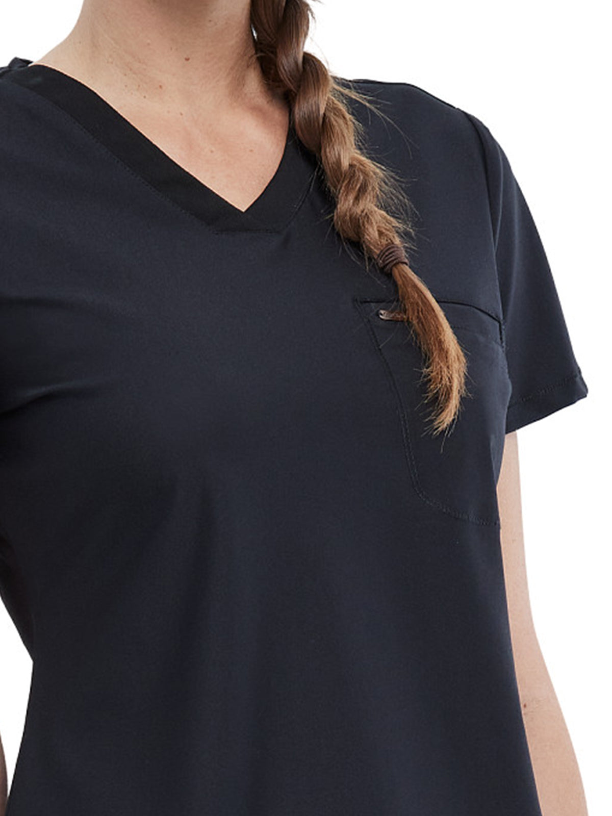 Women's 1-Pocket Tuckable V-Neck Scrub Top