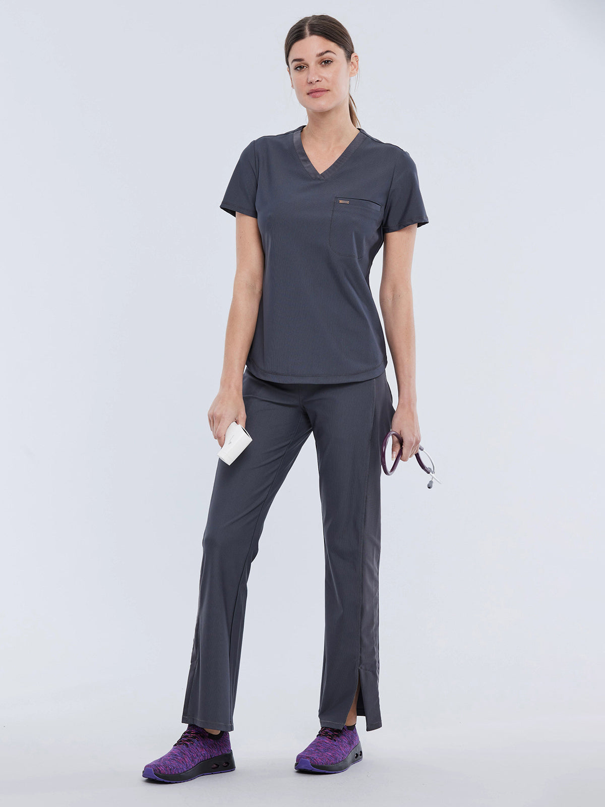 Women's 1-Pocket Tuckable V-Neck Scrub Top