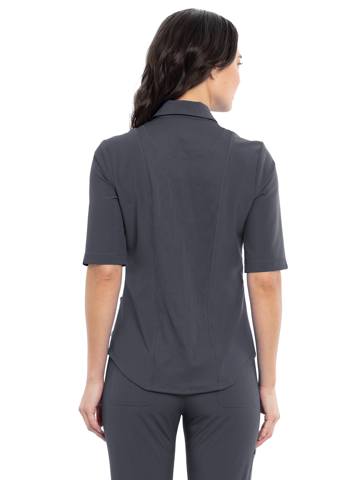 Women's Elbow Length Sleeved 3 Pocket Polo Shirt