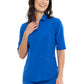 Women's Elbow Length Sleeved 3 Pocket Polo Shirt