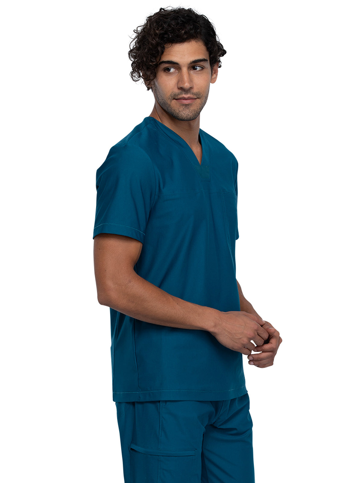 Men's Contouring Tuckable V-Neck Scrub Top