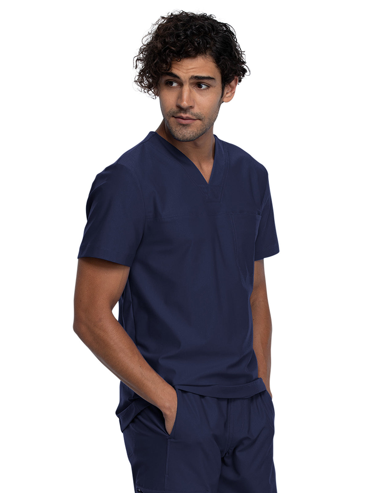 Men's Contouring Tuckable V-Neck Scrub Top