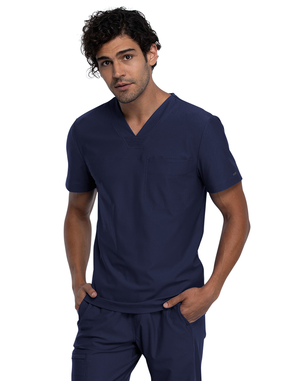 Men's Contouring Tuckable V-Neck Scrub Top