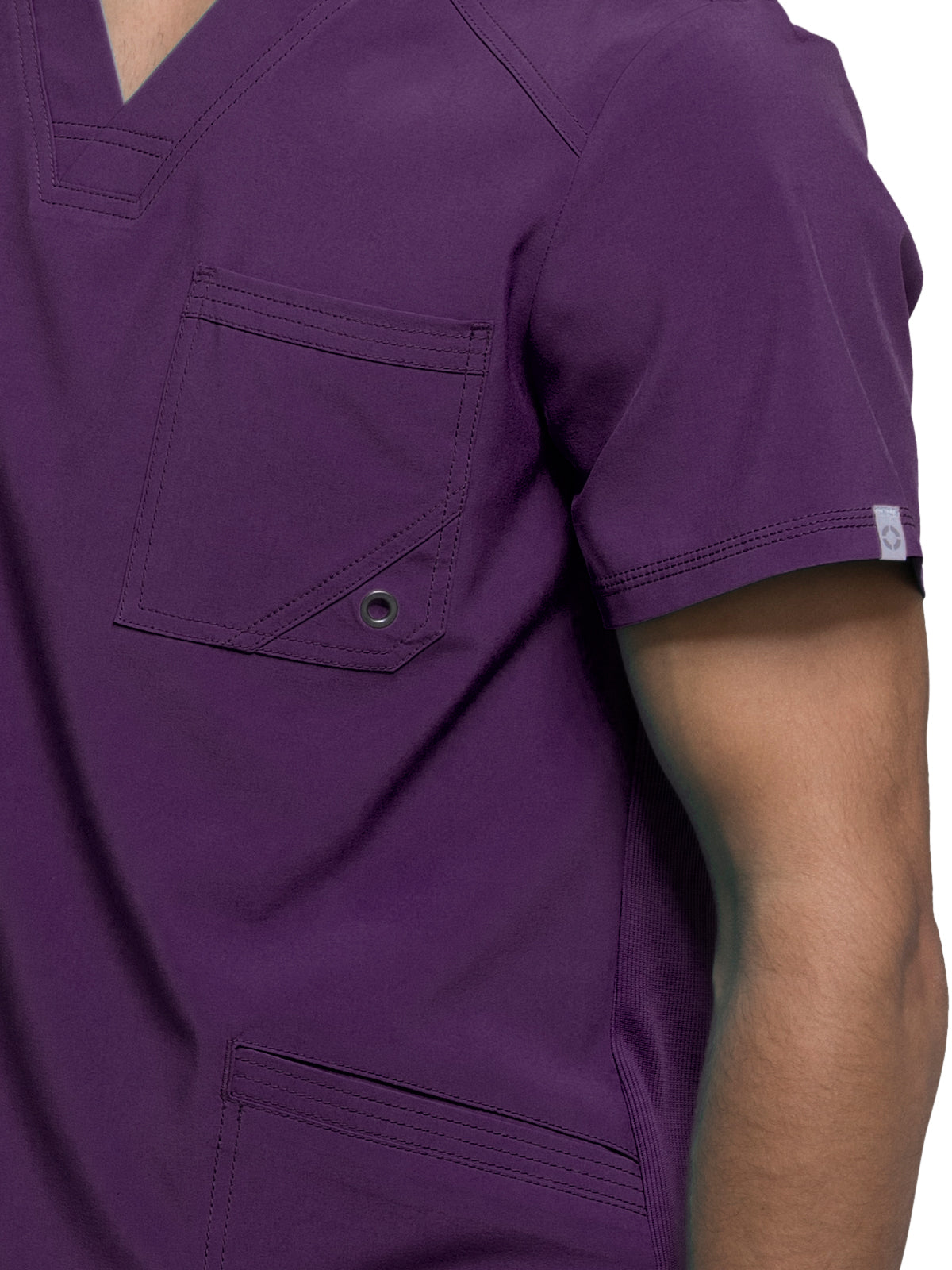 Men's Three-Pocket V-Neck Scrub Top