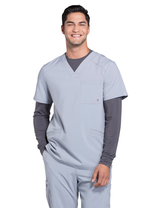 Men's Three-Pocket V-Neck Scrub Top