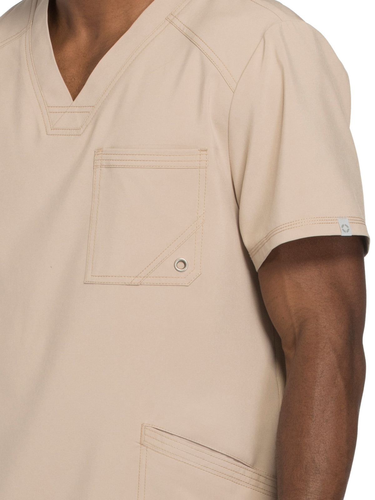 Men's Three-Pocket V-Neck Scrub Top