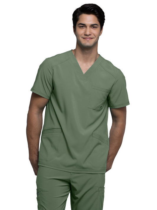 Men's Three-Pocket V-Neck Scrub Top