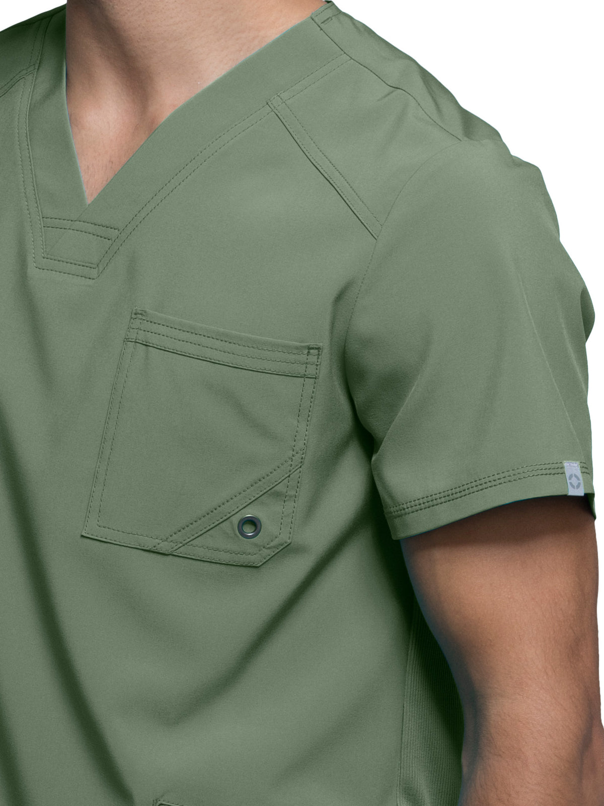 Men's Three-Pocket V-Neck Scrub Top