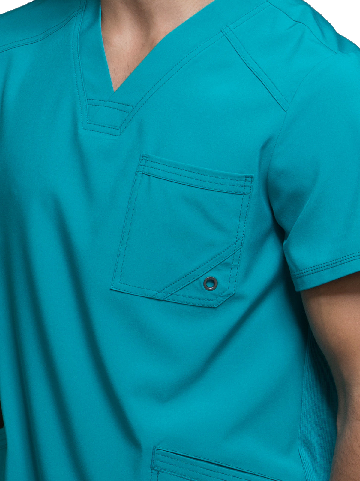 Men's Three-Pocket V-Neck Scrub Top