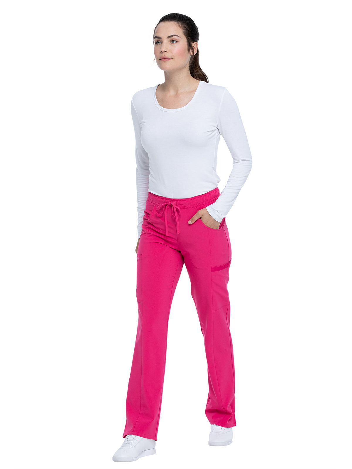 Women's Mid Rise Straight Leg Drawstring Pant