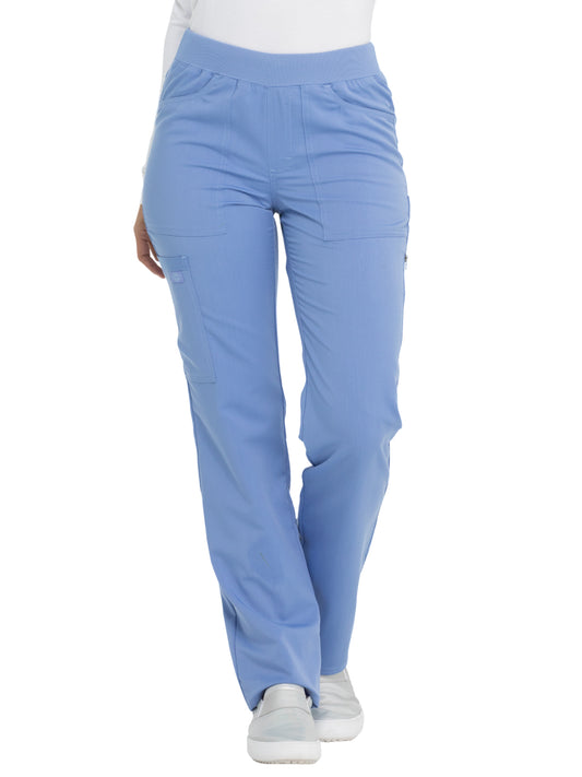 Women's 6-Pocket Mid Rise Tapered Leg Pant