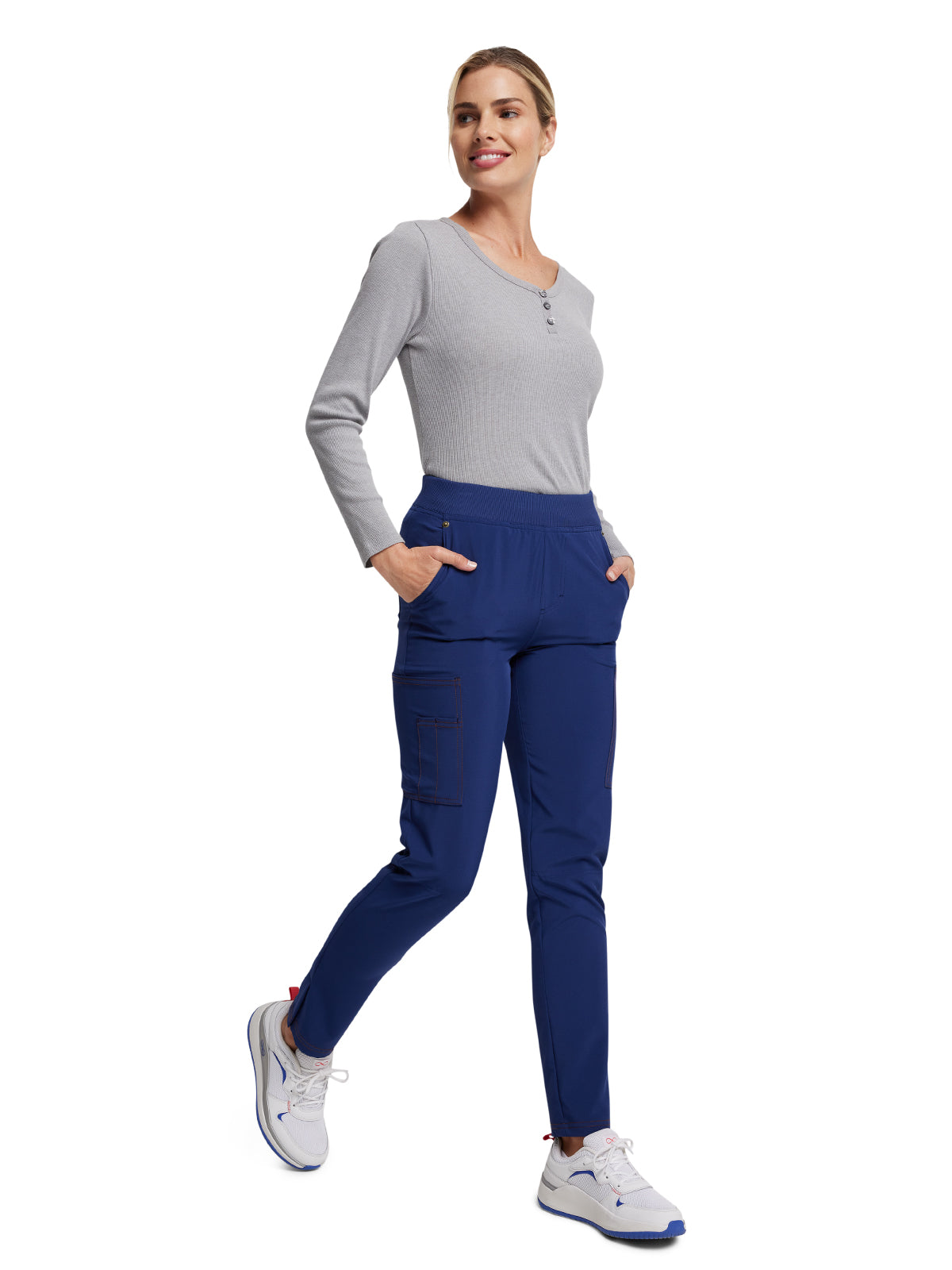 Women's 7-Pocket Mid Rise Tapered Leg Pant