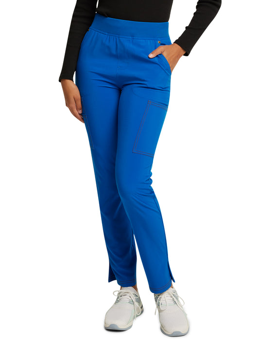 Women's 7-Pocket Mid Rise Tapered Leg Pant