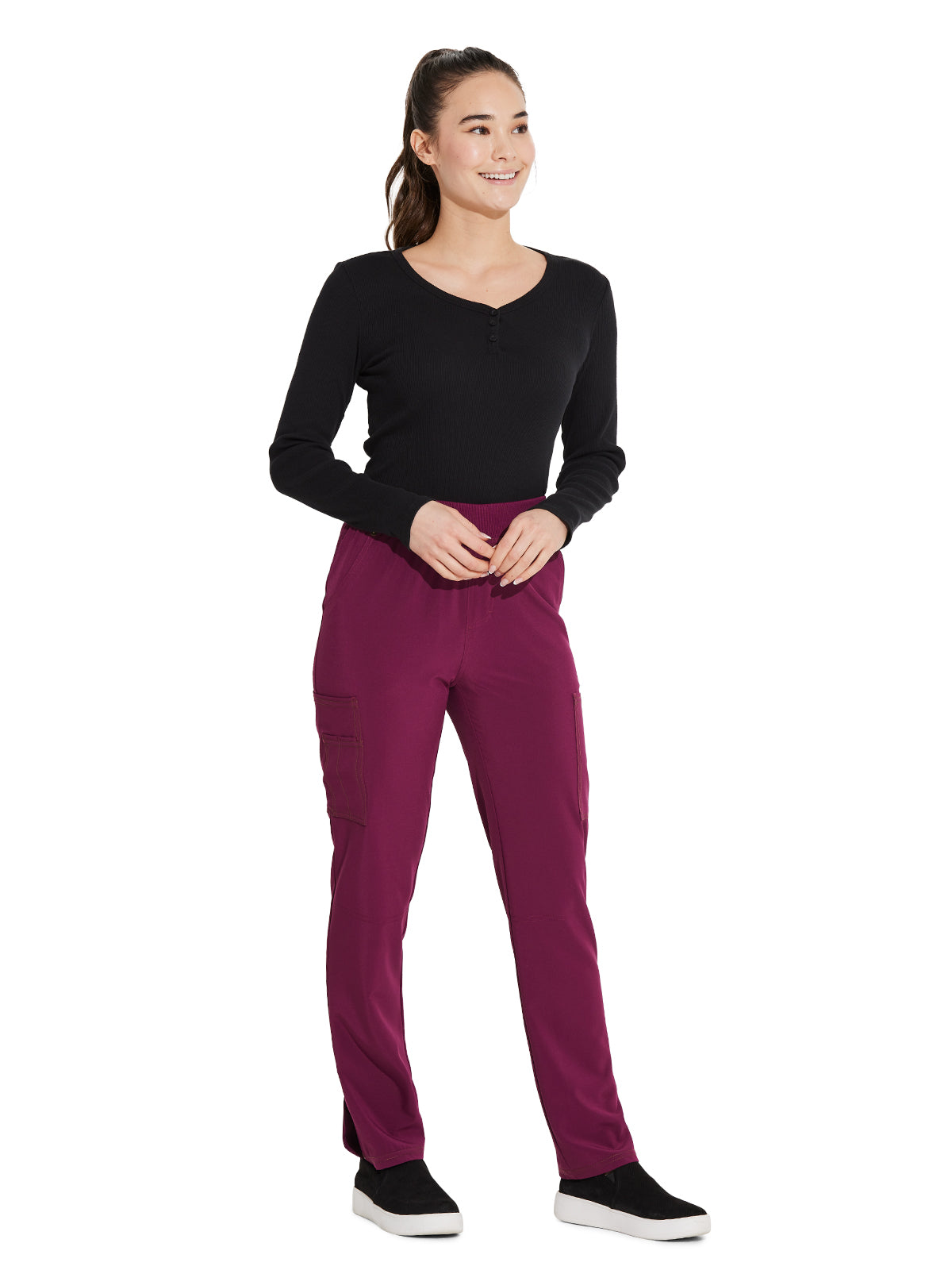 Women's 7-Pocket Mid Rise Tapered Leg Pant