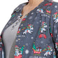 Women's Snap Front Print Scrub Jacket