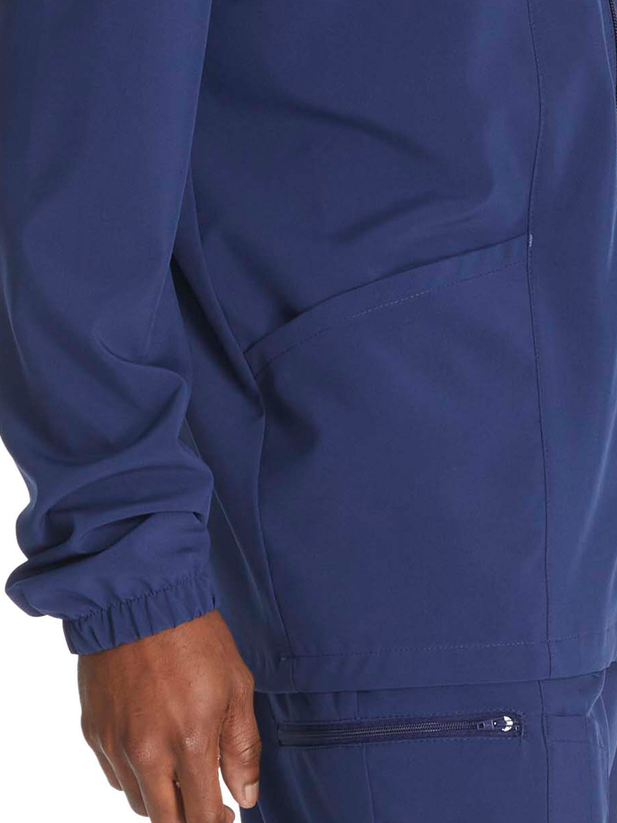 Men's 3-Pocket Zip Front Scrub Jacket