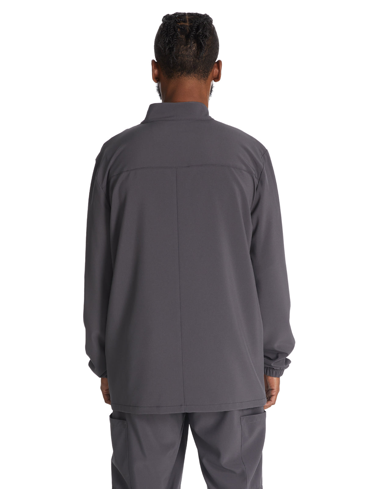 Men's 3-Pocket Zip Front Scrub Jacket