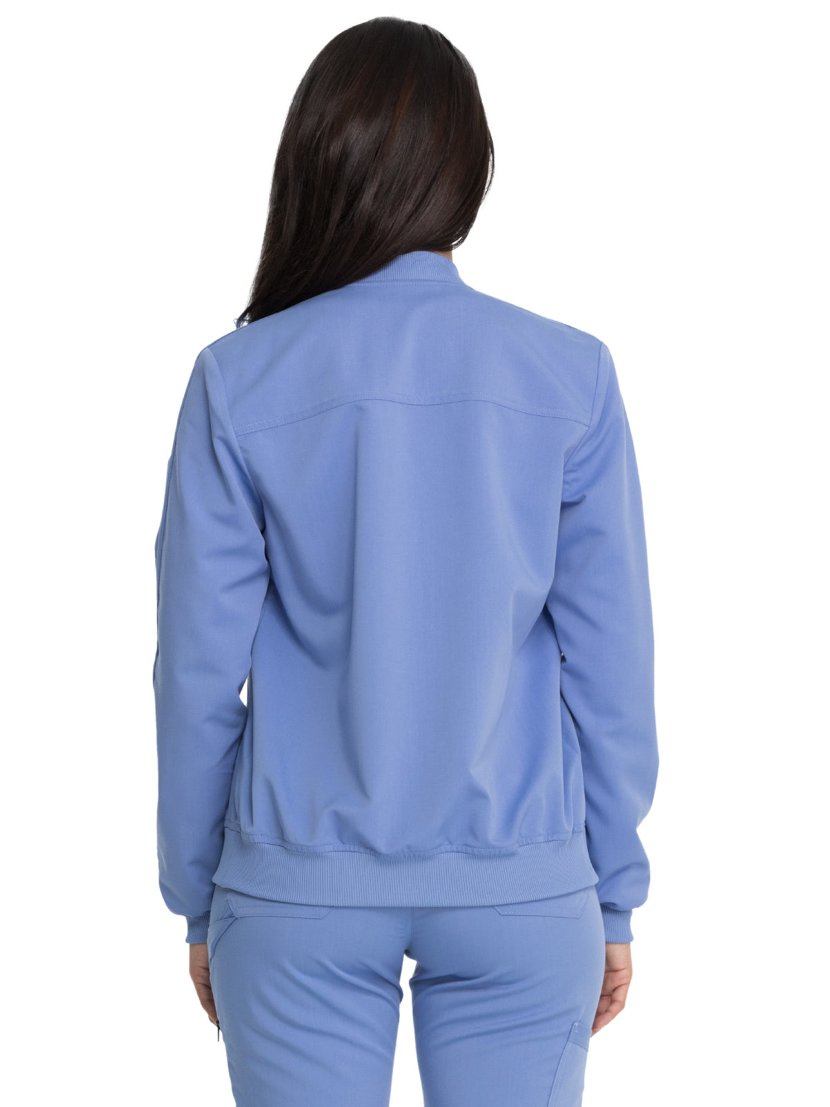 Women's 2-Pocket Zip Front Scrub Jacket