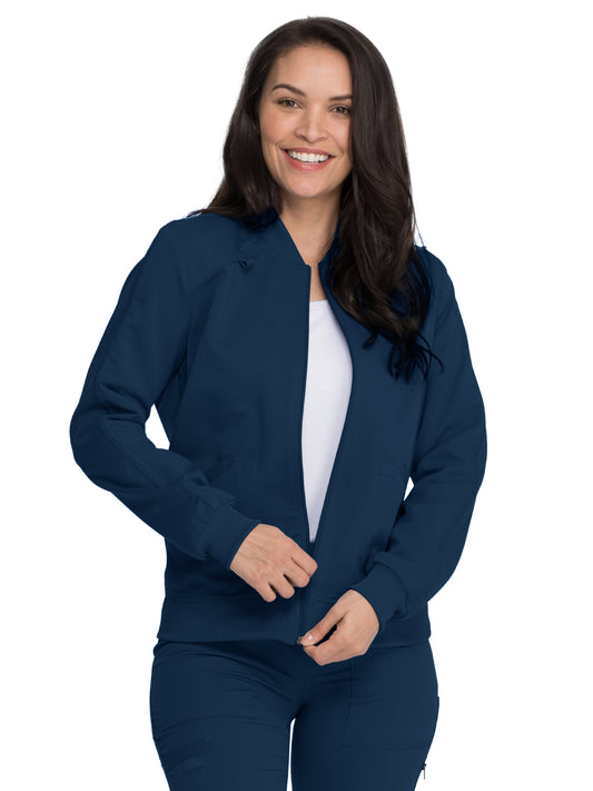 Women's 2-Pocket Zip Front Scrub Jacket