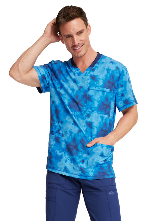 Men's 3-Pocket Rib Knit Scrub Top