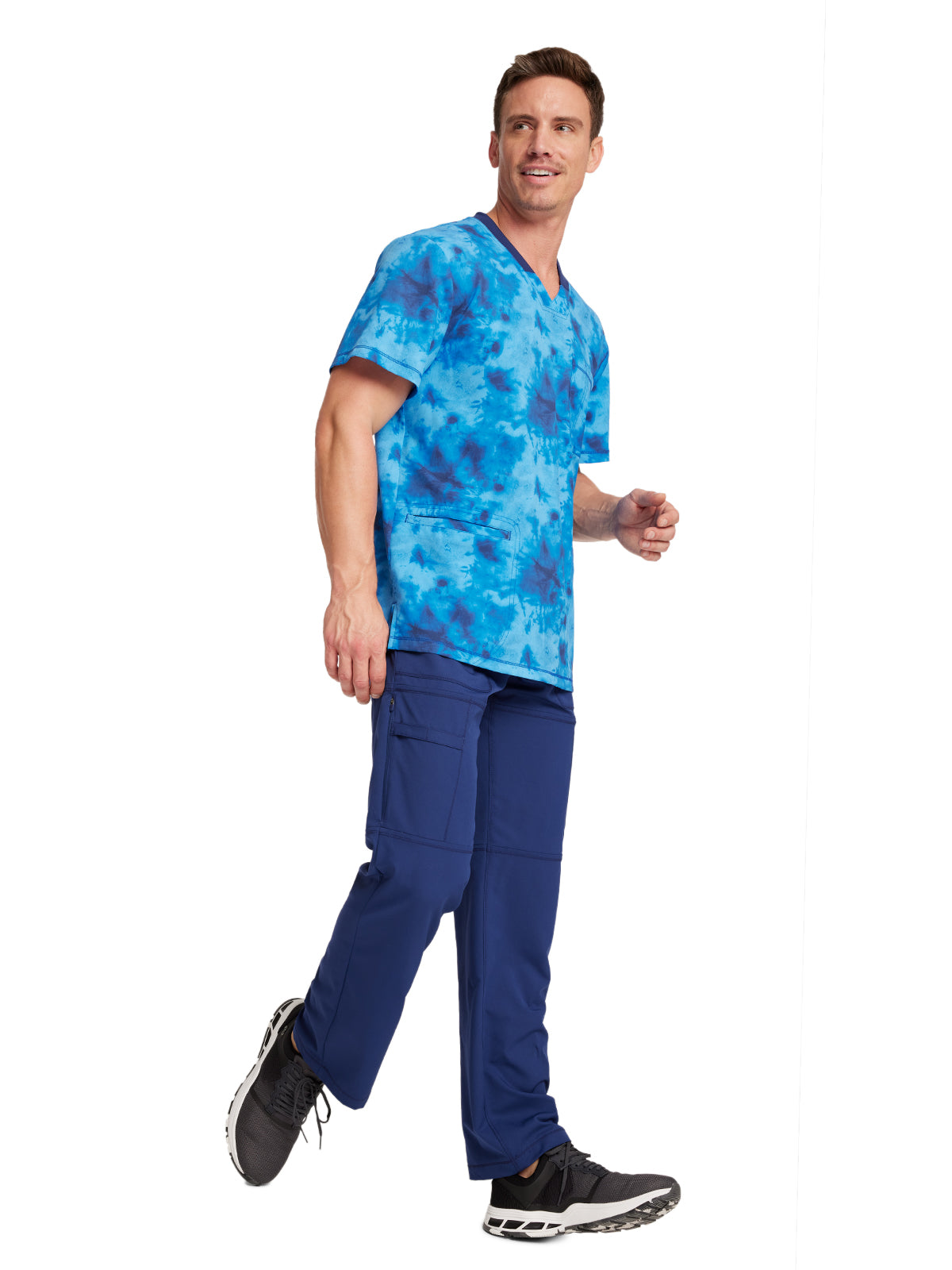 Men's 3-Pocket Rib Knit Scrub Top