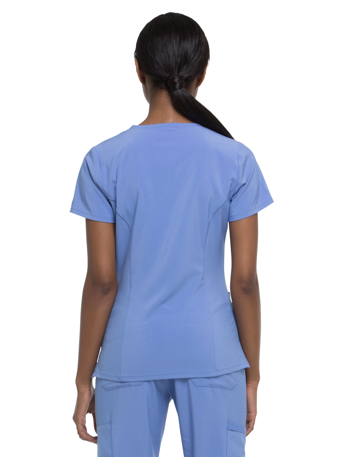 Women's 2-Pocket Contemporary V-Neck Scrub Top