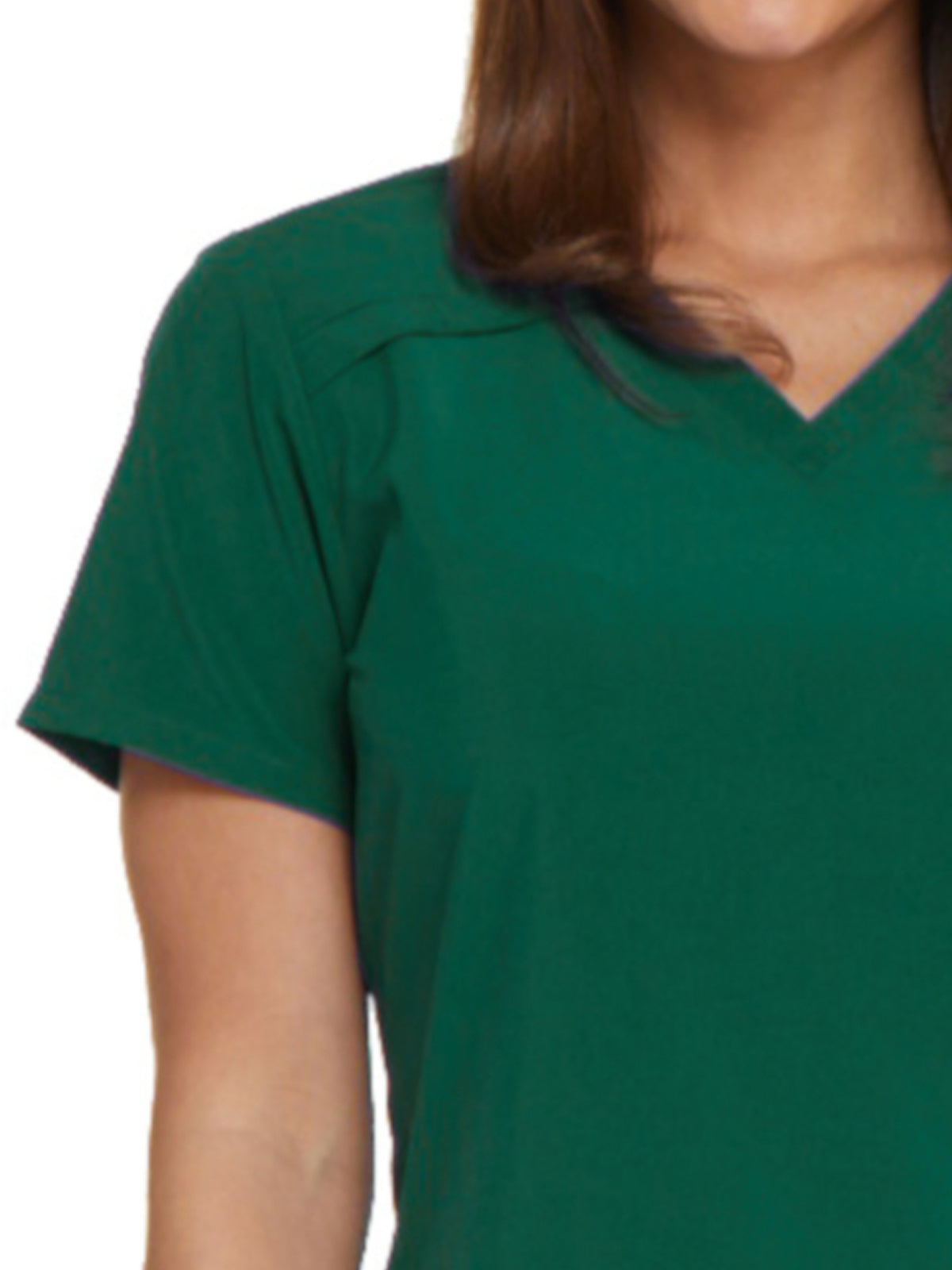 Women's 2-Pocket Contemporary V-Neck Scrub Top