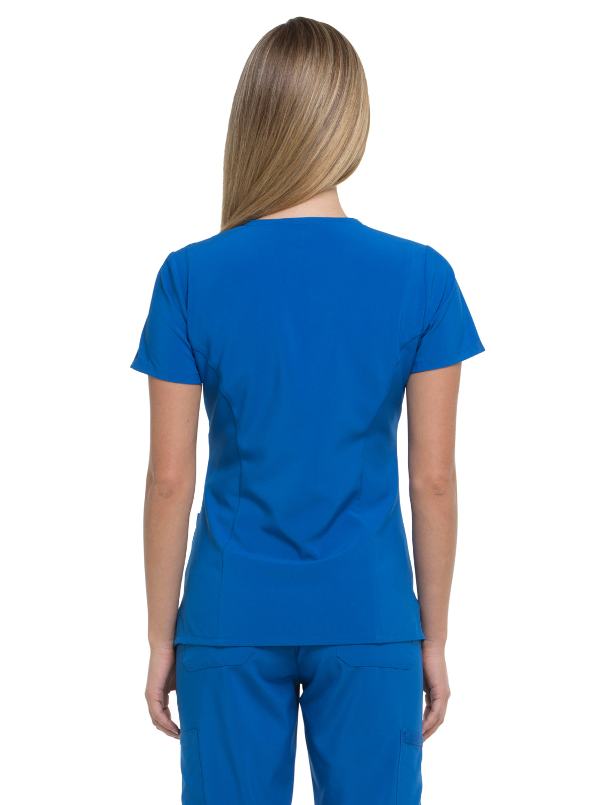 Women's 2-Pocket Contemporary V-Neck Scrub Top