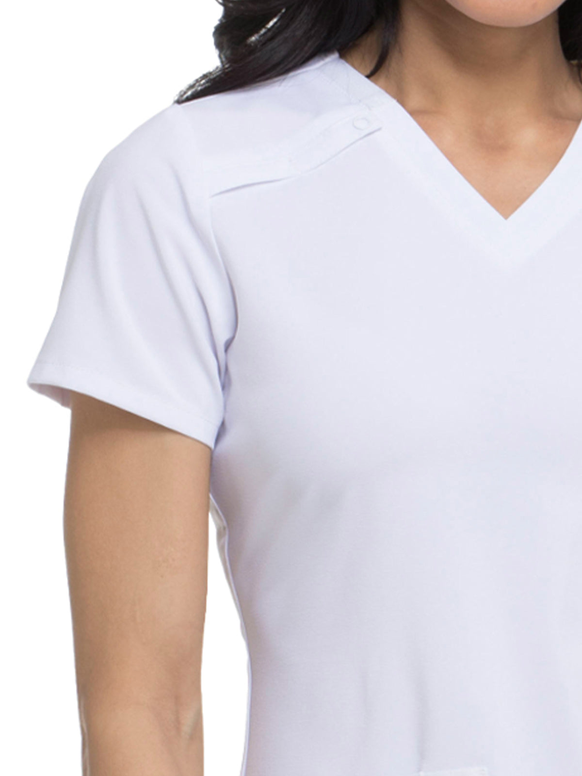 Women's 2-Pocket Contemporary V-Neck Scrub Top