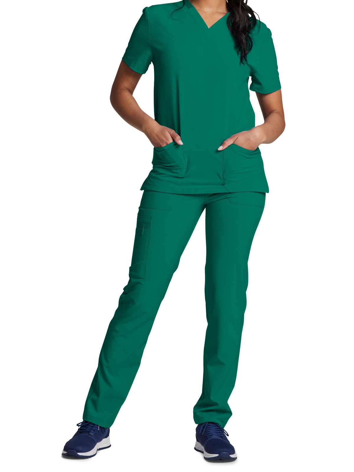 Unisex 2-Pocket V-Neck Scrub Top