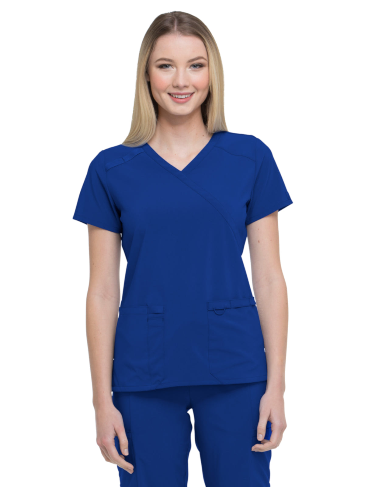 Women's 2-Pocket Contemporary Scrub Top