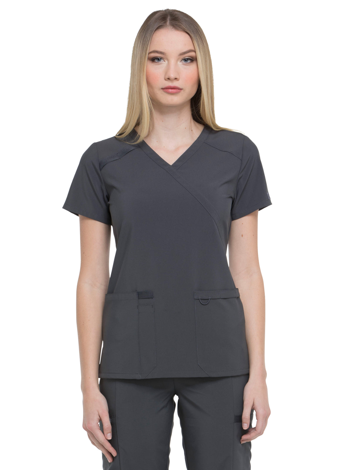 Women's 2-Pocket Contemporary Scrub Top