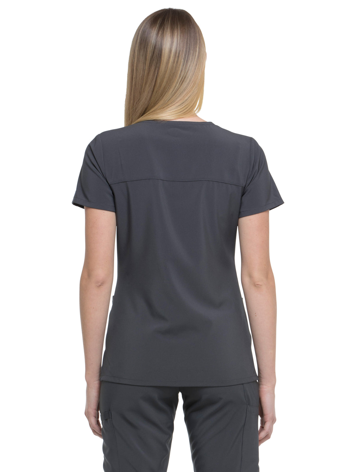 Women's 2-Pocket Contemporary Scrub Top