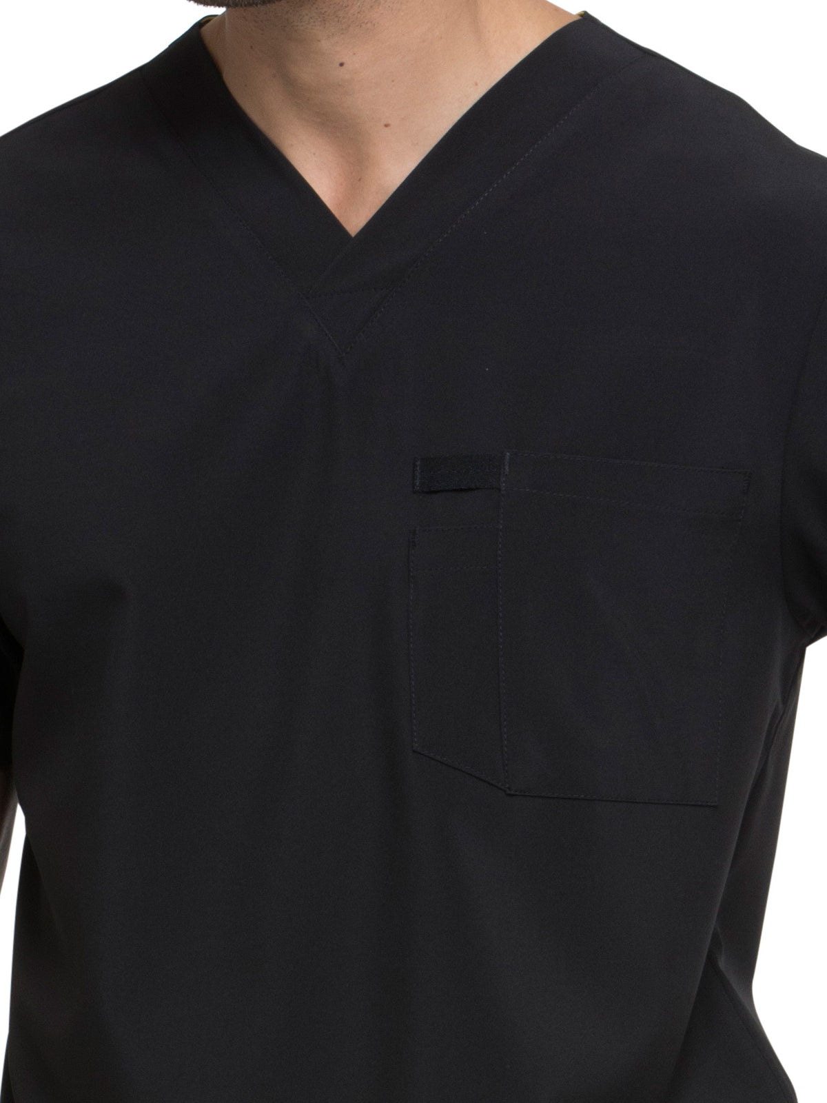 Men's 1-Pocket Tuckable V-Neck Scrub Top