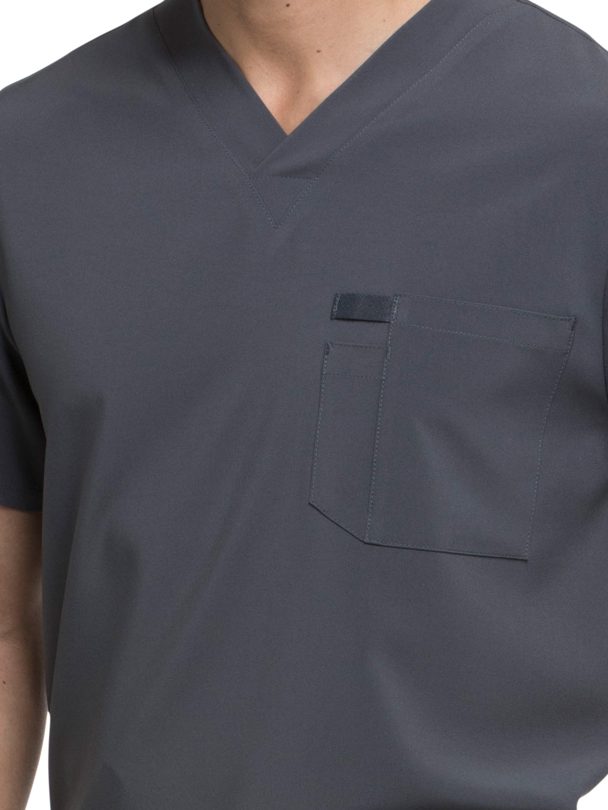 Men's 1-Pocket Tuckable V-Neck Scrub Top