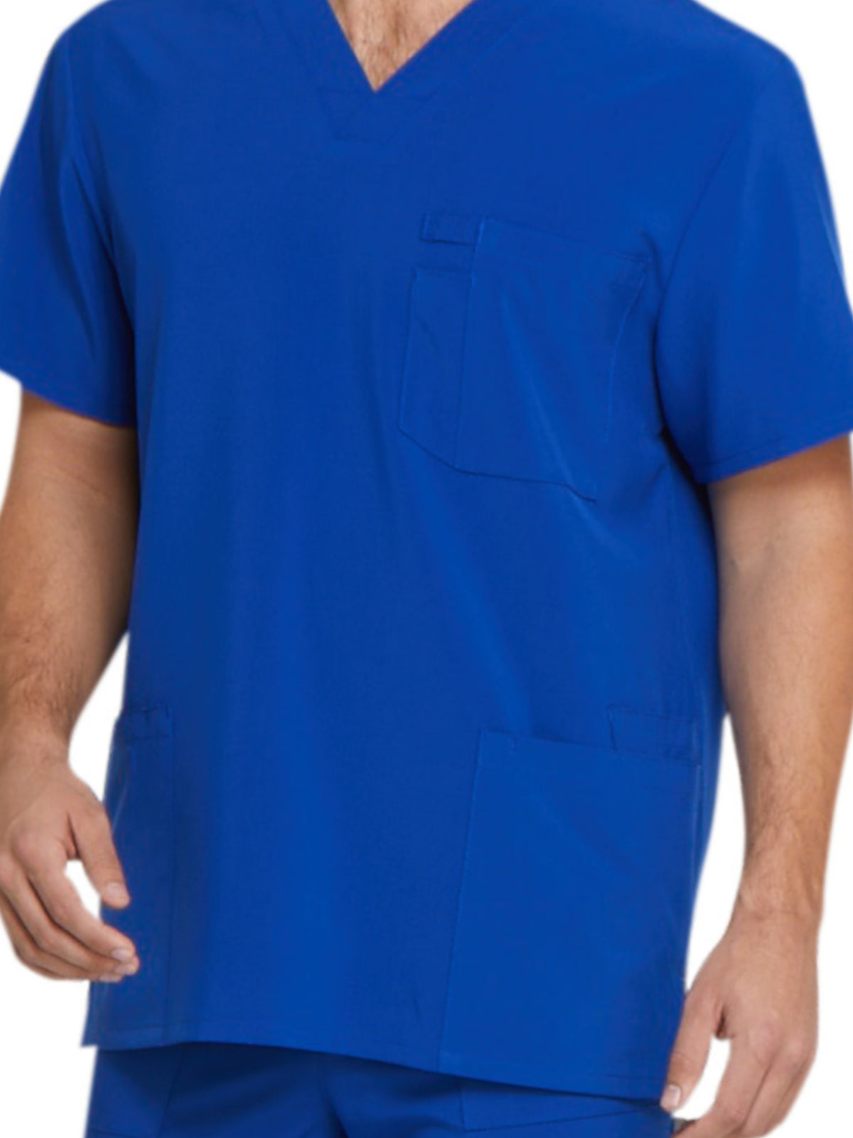 Men's Four-Pocket V-Neck Scrub Top