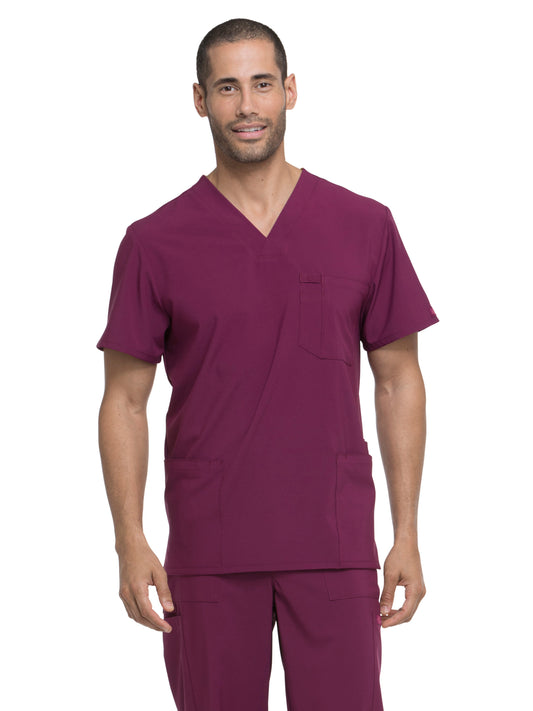 Men's Four-Pocket V-Neck Scrub Top