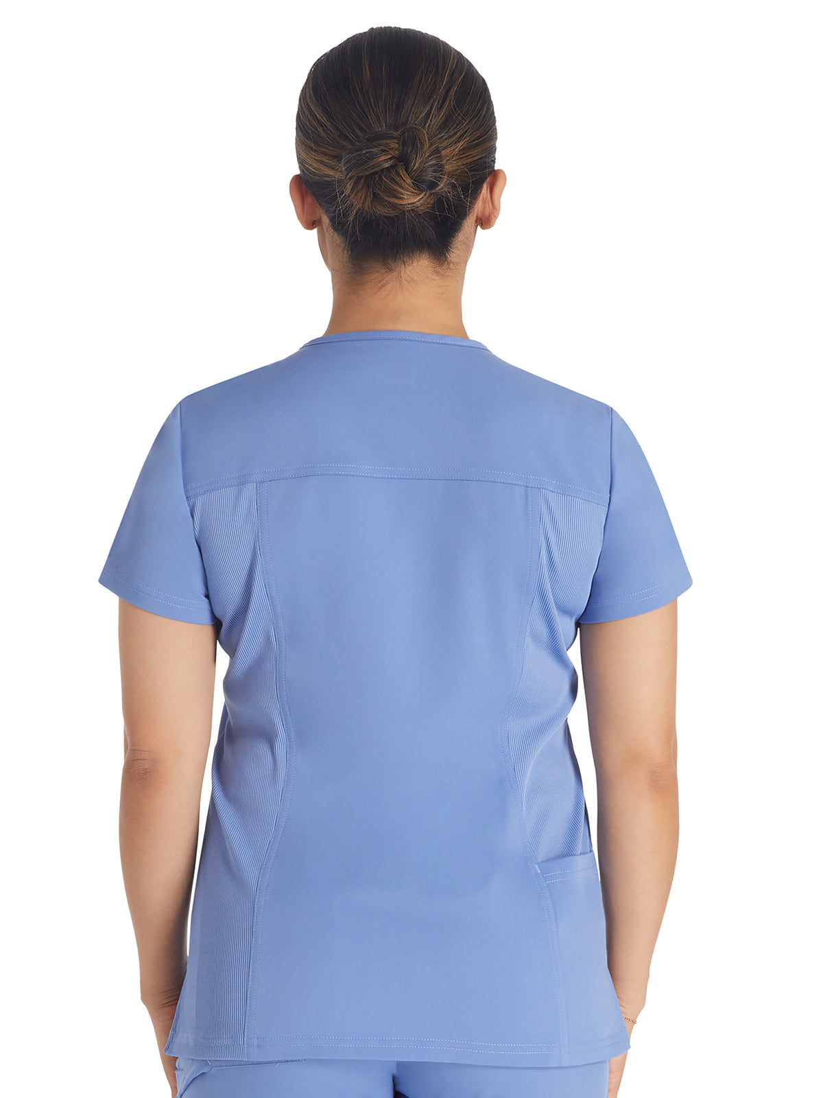 Women's 2-Pocket Notched V-Neck Scrub Top