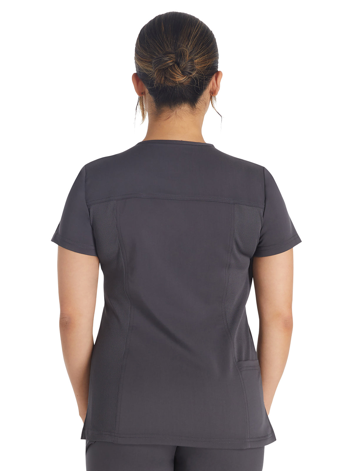 Women's 2-Pocket Notched V-Neck Scrub Top