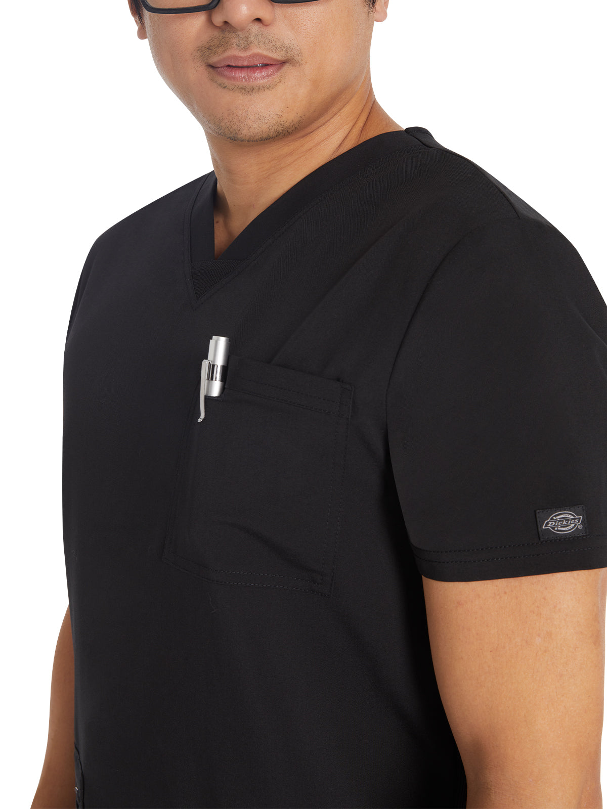 Men's 4-Pocket V-Neck Scrub Top