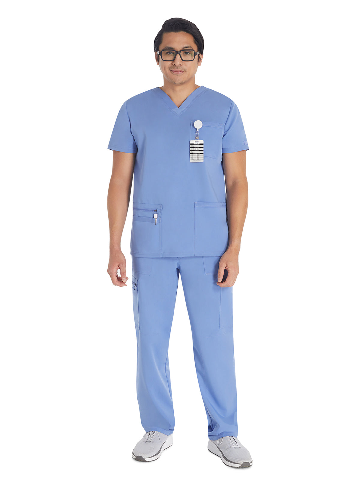 Men's 4-Pocket V-Neck Scrub Top